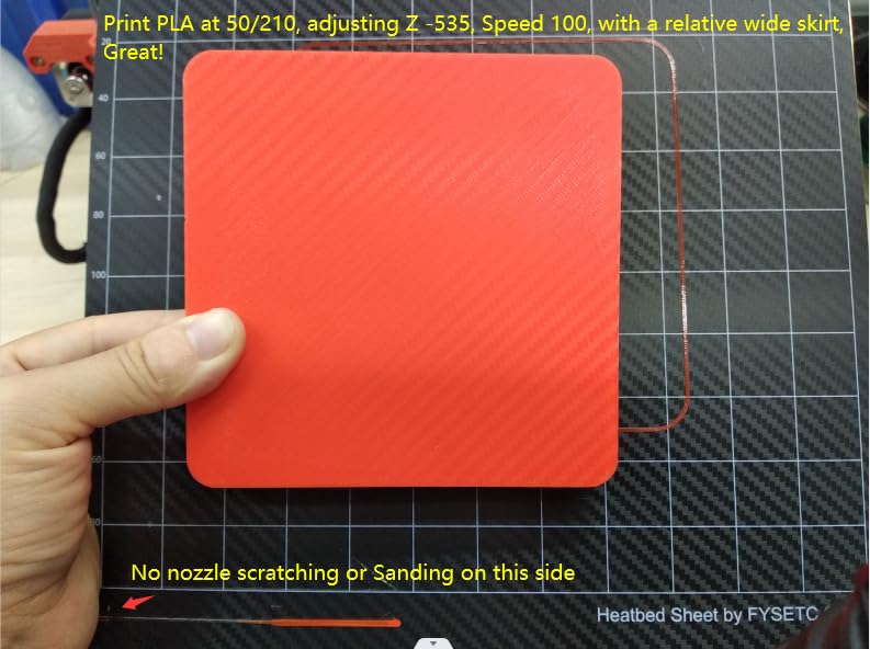 FYSETC Prusa Build Plate MK52 MK3S+ MK4 Spring Steel Surface: Textured PEI - PET-CF Double-Sided Flexible PEI Sheet 253.8x241mm Hot Bed Cover for Filament PLA ABS for MK2 MK2.5 MK3 MK3S 3D Printer - Image 5